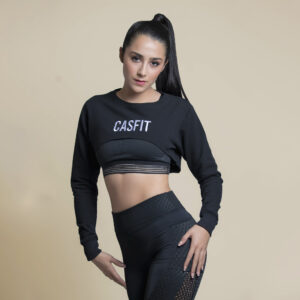 Sudadera Casfit - Negro, Unitalla
